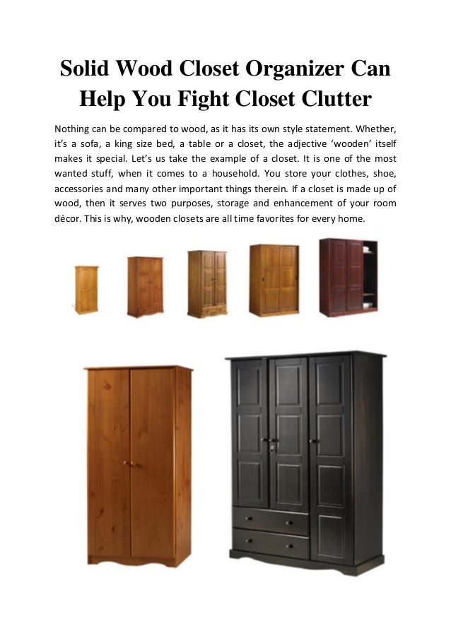 Solid Wood Closet Organizer To Organize Your Closet
