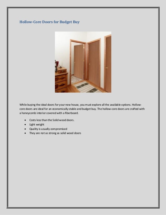 Solid Wood Doors Vs Hollow Core Doors