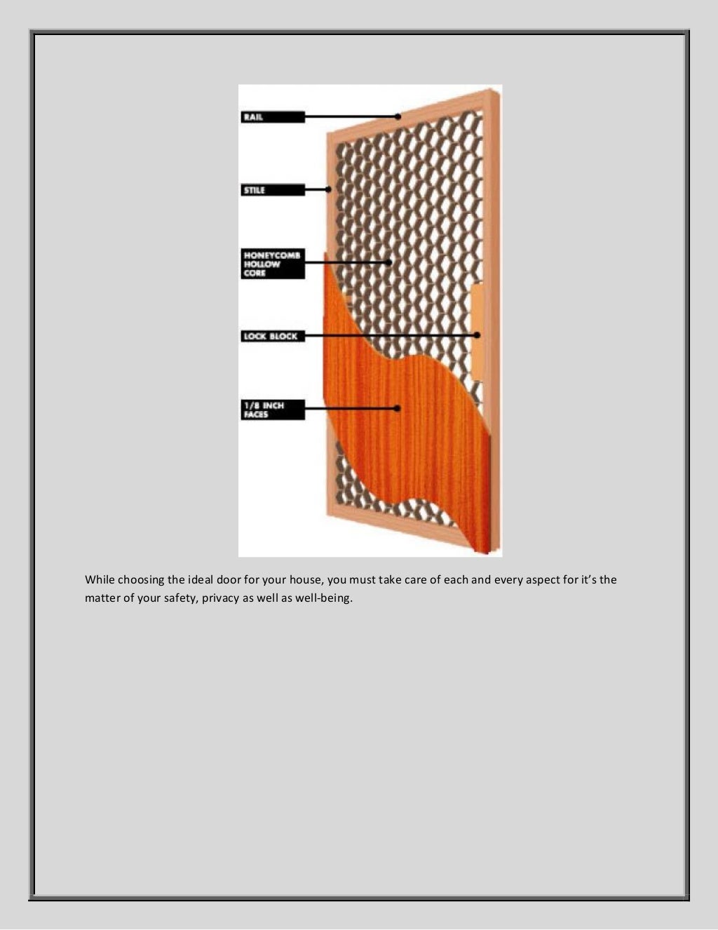 Solid wood doors vs. hollow core doors