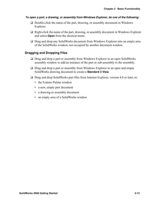 Solid works gettingstarted | PDF