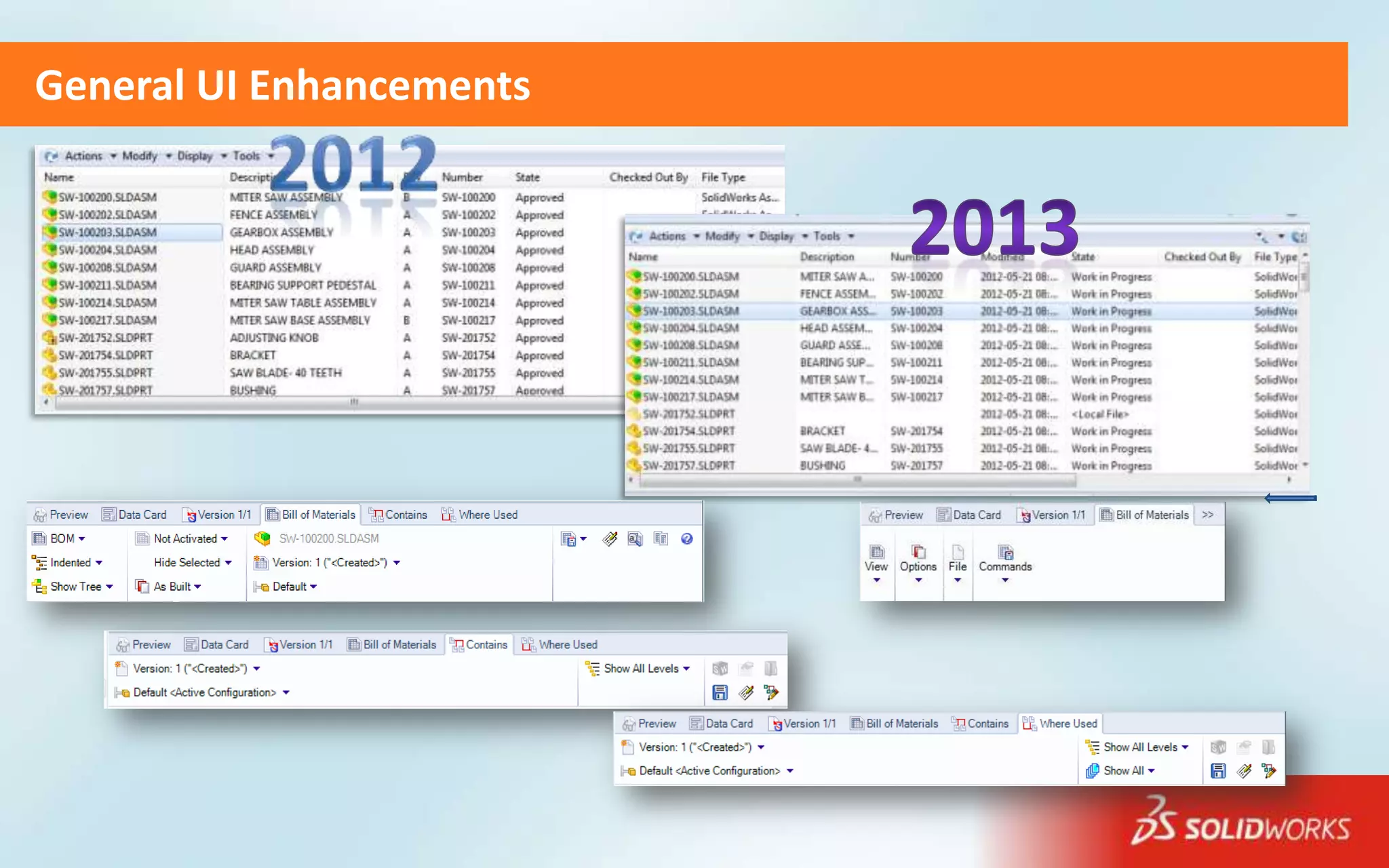 General UI Enhancements
 