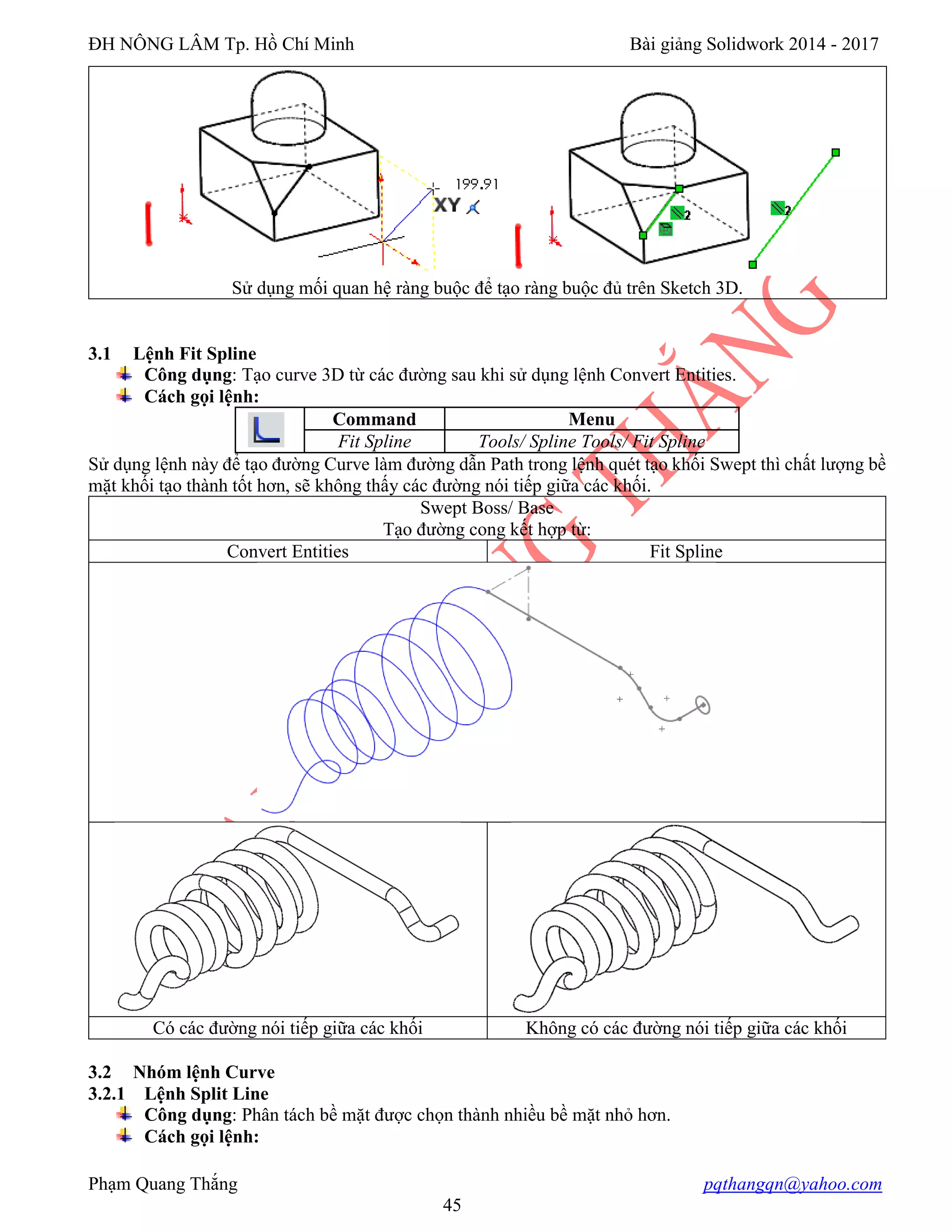 BÀI GIẢNG SOLIDWORKS cơ bản đến nâng cao | PDF