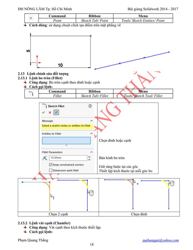 BÀI GIẢNG SOLIDWORKS cơ bản đến nâng cao | PDF