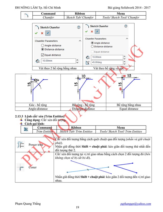 BÀI GIẢNG SOLIDWORKS cơ bản đến nâng cao | PDF