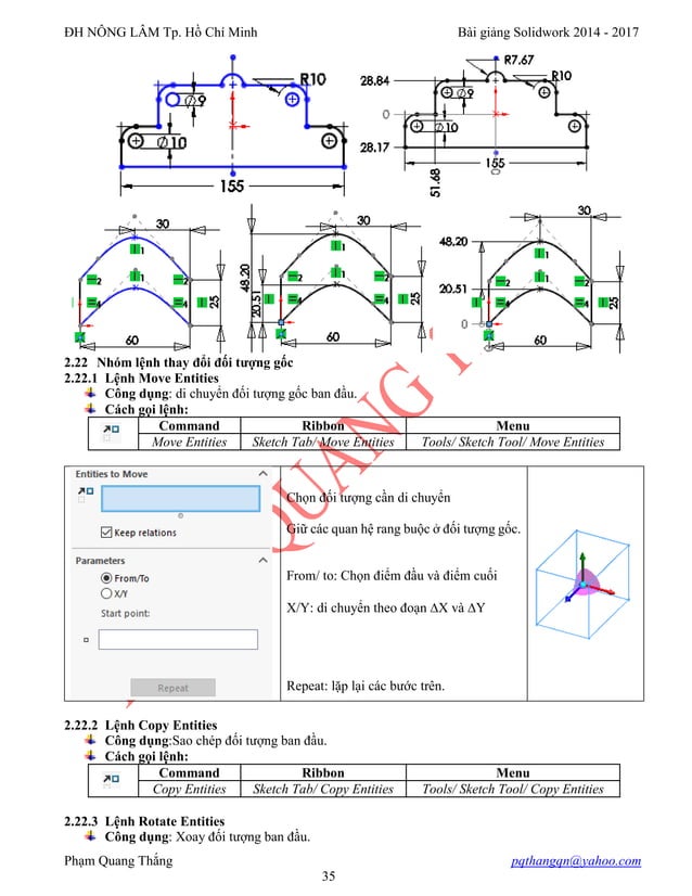 BÀI GIẢNG SOLIDWORKS cơ bản đến nâng cao | PDF