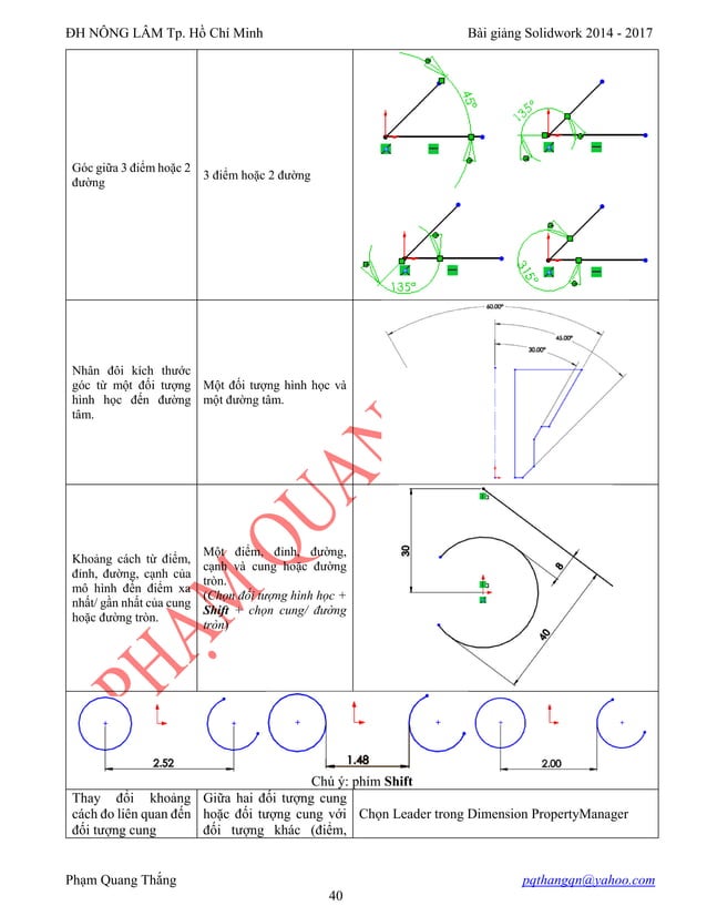 BÀI GIẢNG SOLIDWORKS cơ bản đến nâng cao | PDF