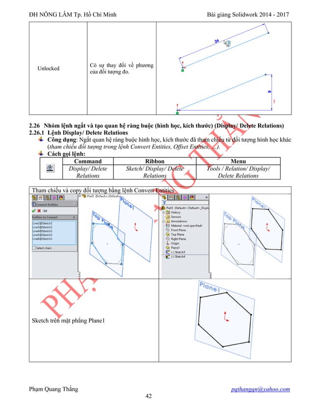 BÀI GIẢNG SOLIDWORKS cơ bản đến nâng cao | PDF