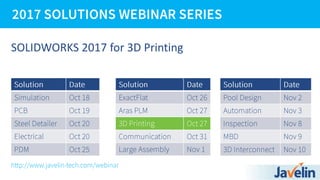 SOLIDWORKS 2017 for 3D Printing
 