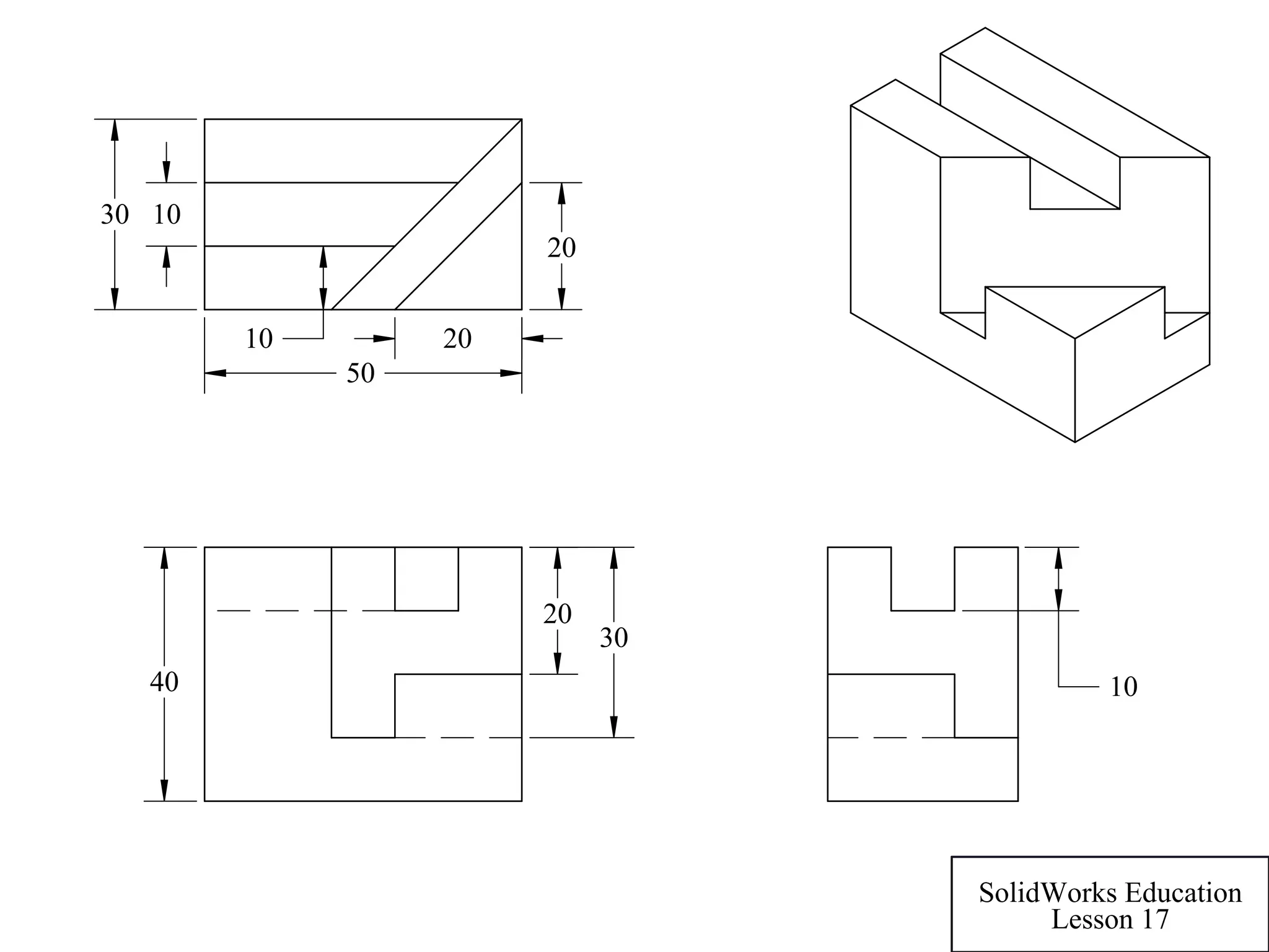 30
20
40
30
50
10
10
20
20
10
SolidWorks Education
Lesson 17
 