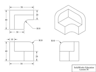 20
50
40
R1010
50
20
40
R10
30
R10
SolidWorks Education
Lesson 36
 