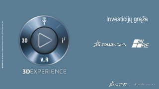 25
3DS.COM©DassaultSystèmes|ConfidentialInformation|3/17/2016|ref.:3DS_Document_20133DS.COM©DassaultSystèmes|ConfidentialInformation|3/17/2016|ref.:3DS_Document_2013
Investicijų grąža
 