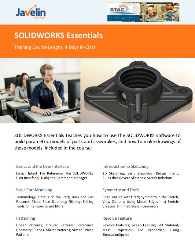 Solidworks essentials Training Course