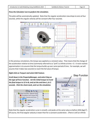 Solid works motion_tutorial_2010 | PDF