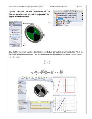 Solid works motion_tutorial_2010 | PDF