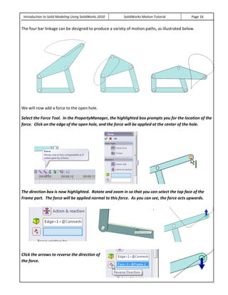 Solid works motion_tutorial_2010 | PDF