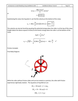 Solid works motion_tutorial_2010 | PDF