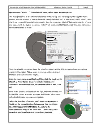 Solid works motion_tutorial_2010 | PDF