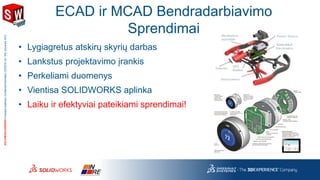 3DS.COM/SOLIDWORKS©DassaultSystèmes|ConfidentialInformation|8/3/2016|ref.:3DS_Document_2014
ECAD ir MCAD Bendradarbiavimo
...