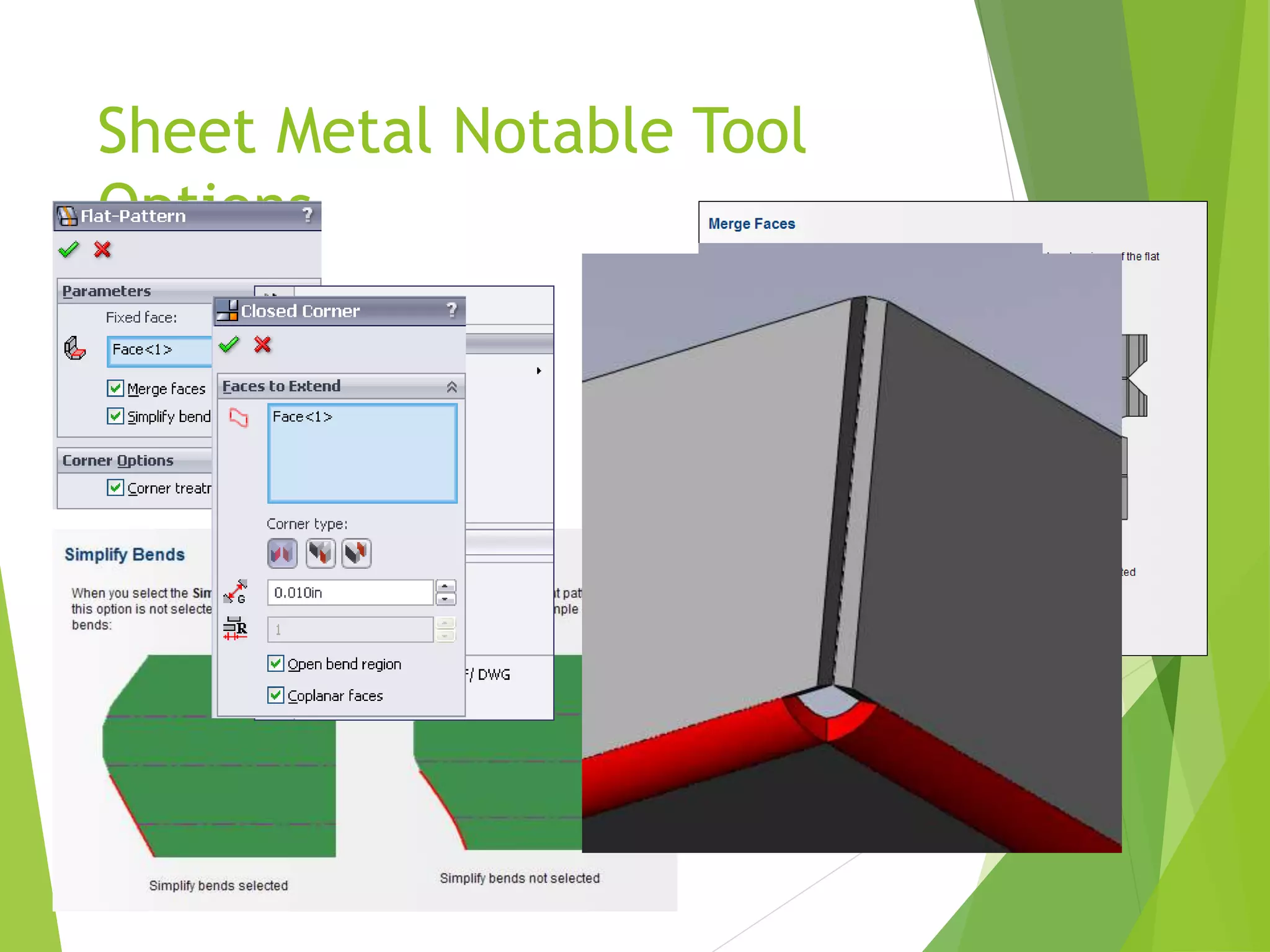 Sheet Metal Notable Tool
Options
 