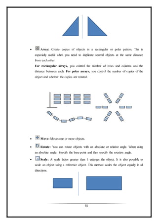 create multiple copies using rectangular array... Solidworks training report | DOCX