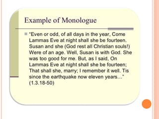 Soliloquy and monologue