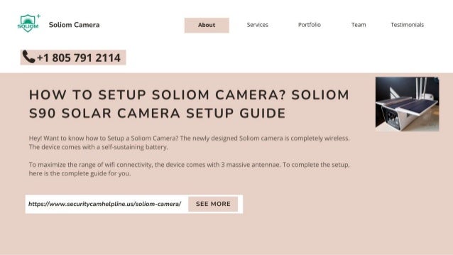 Is Your Soliom Camera Not Working/Recording? 1-8057912114 Soliom Camera App Helpline.ppt