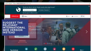 #INTERNATIONALSEARCH BY @ALEYDA FROM #ORAINTI AT #INBOUND18
SUGGEST THE
RELEVANT
INTERNATIONAL  
WEB VERSION
INSTEAD
 