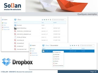 Exemples




© SOLLAN - 27/03/2013, Structure the unstructured     Page 15
 