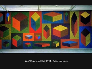 Wall Drawing #766, 1994.  Color ink wash