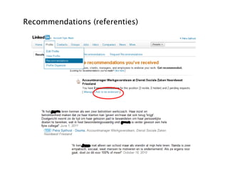 Recommendations (referenties) 