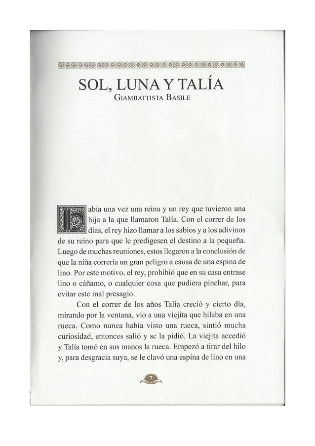 Sol, luna y talía, de giambattista basile PDF