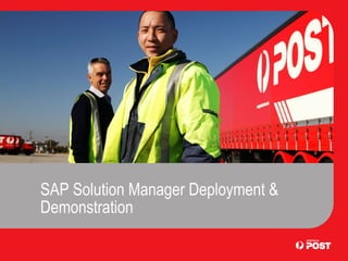 SAP Solution Manager Deployment & Demonstration 
