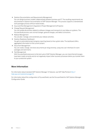 Focused Build Configuration Guide Solmanfocusedbuild | PDF