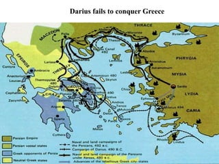 Darius fails to conquer Greece
 