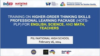 PILI NATIONAL HIGH SCHOOL
February 26, 2024
 