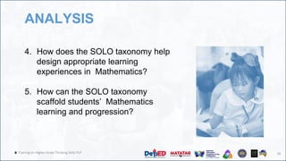 SOLO and HIGHER ORDER THINKING SKILLS in the Classroom.pptx