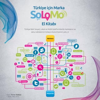Türkiye için Marka


                                            El Kitabı
                       Türkiye’deki Sosyal, Lokal ve Mobil platformlarda markaların ve
                               satış noktalarının kolayca bulunmasının yolu o!




Yazan: Trevor Nadeau
1. Baskı, Mart 2012
 