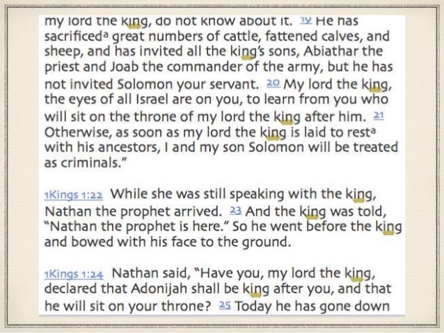 Solomon 1 Kings 1 11