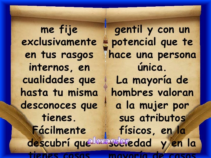 Tu No Sabes Que En Ti Yo Me Fije
