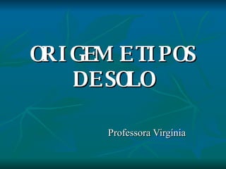 ORIGEM E TIPOS DE SOLO Professora Virgínia 