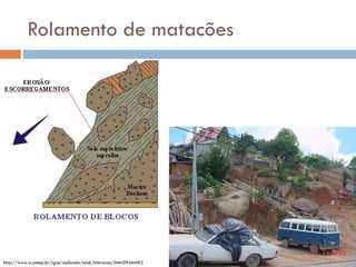 Rolamento de matacões

http://www.rc.unesp.br/igce/aplicada/ead/interacao/inter09.html#2

 