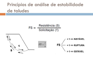 Princípios de análise de estabilidade
de taludes

 