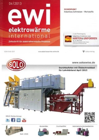 SOLO Swiss Cover on the german magazine EWI