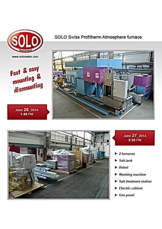SOLO Swiss Profitherm Atmosphere Furnace Metal Heat Treatment Fast mounting