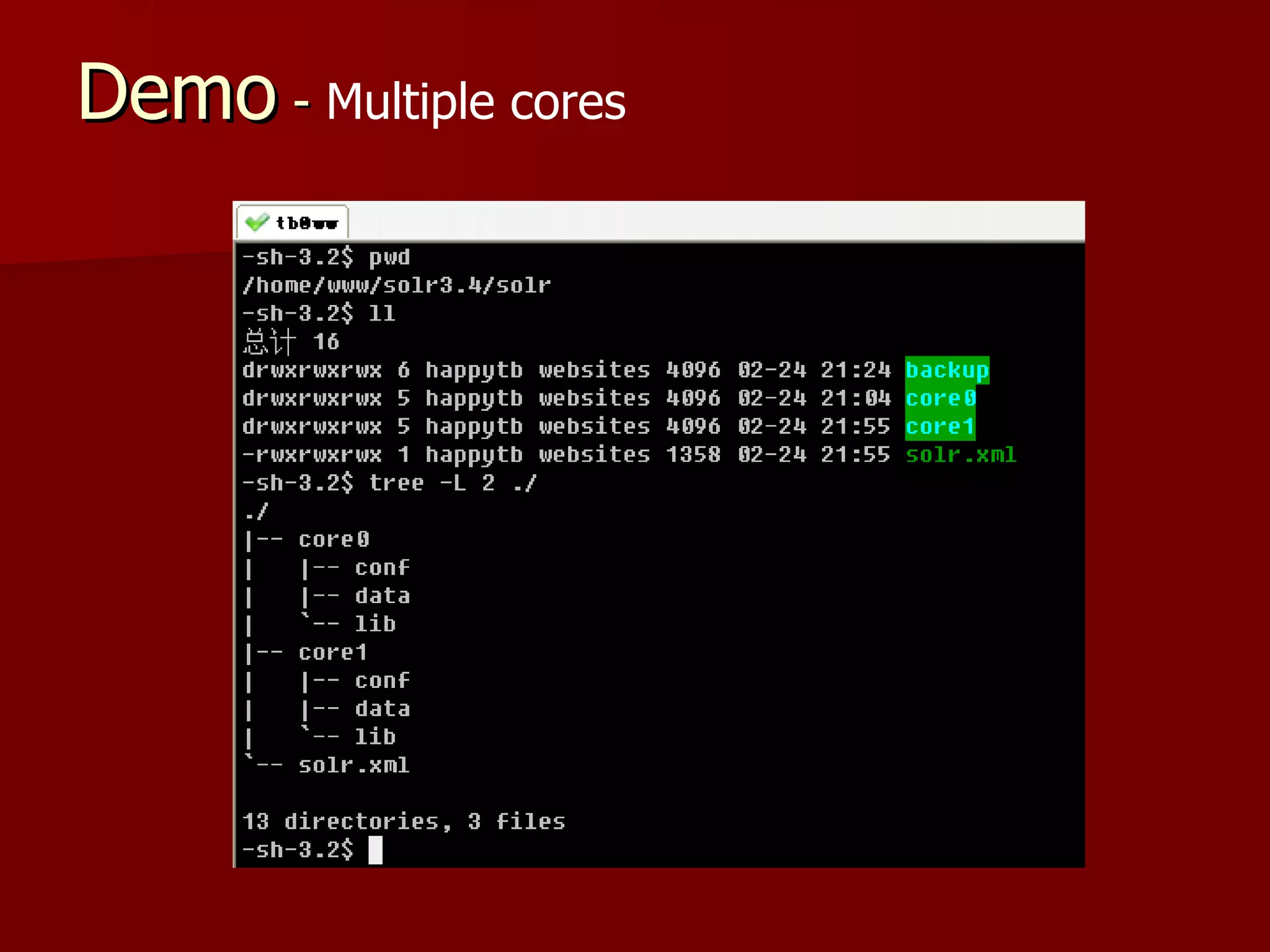 Demo - Multiple cores
 