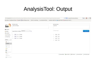 AnalysisTool: Output
 