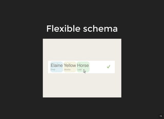 15
Flexible schemaFlexible schema
 