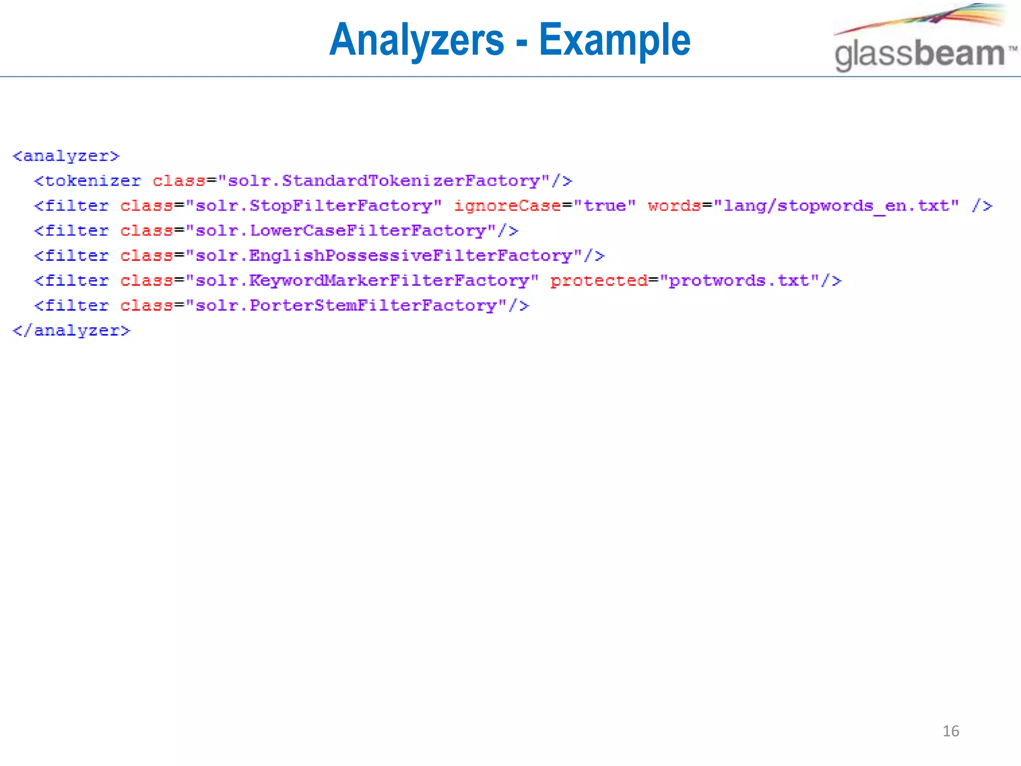 16
Analyzers - Example
 