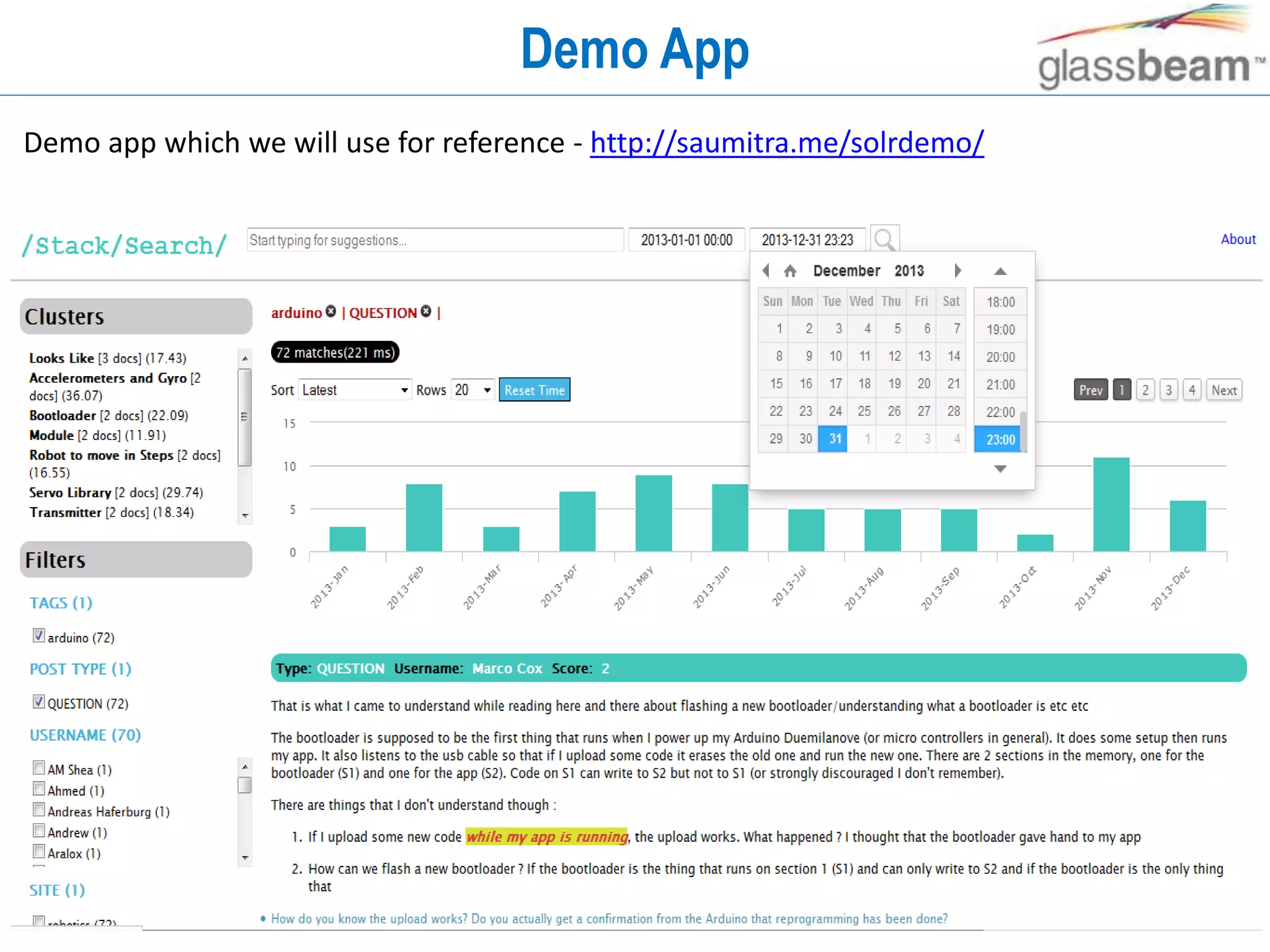 3
Demo App
Demo app which we will use for reference - http://saumitra.me/solrdemo/
 