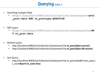 42
Defining a search handler
 